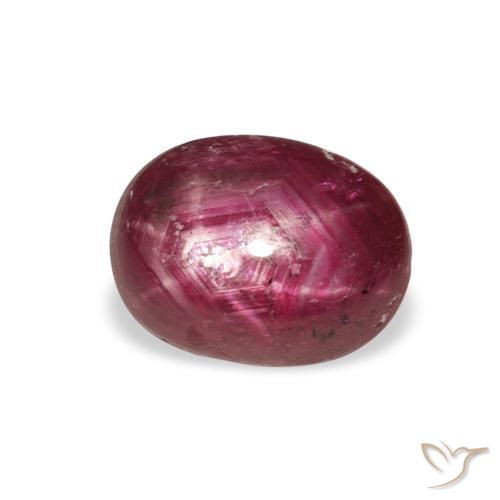 rubi estrela Medium Dark Reddish-Purple Natural 4.26ct, oval, Opaco