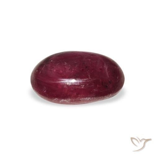 rubi estrela Medium Dark Reddish-Purple Natural 4.26ct, oval, Opaco