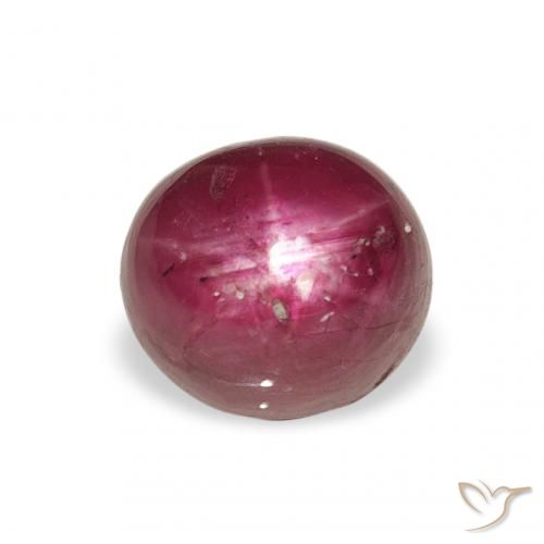 3.37ct Natural Magenta-Rosa rubi estrela, oval, Opaco