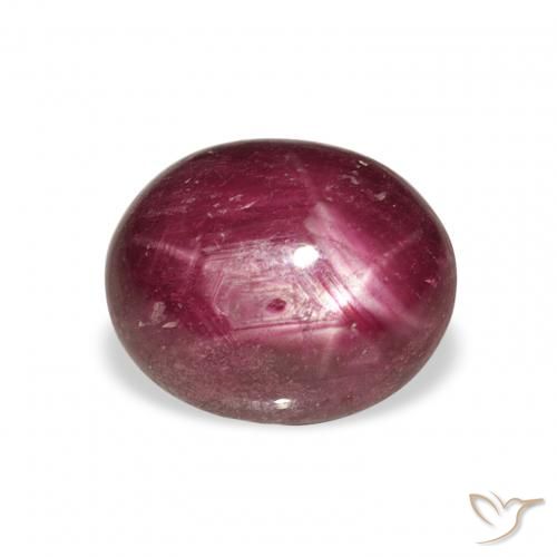 rubi estrela Medium Dark Reddish-Purple Natural 6.70ct, oval, Opaco
