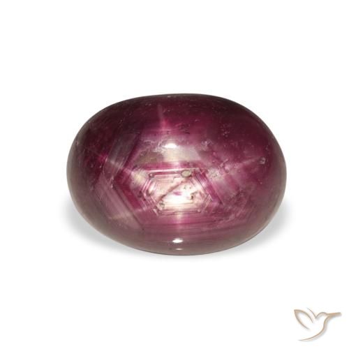 6.23ct Natural Roxo rosado rubi estrela, oval, Opaco