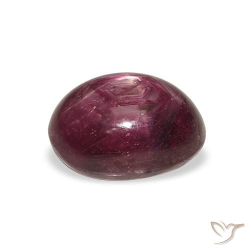 rubi estrela Roxo rosado Natural 6.23ct, oval, Opaco