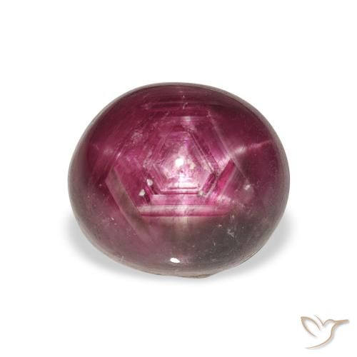 6.39ct Natural Roxo rosado rubi estrela, oval, Opaco