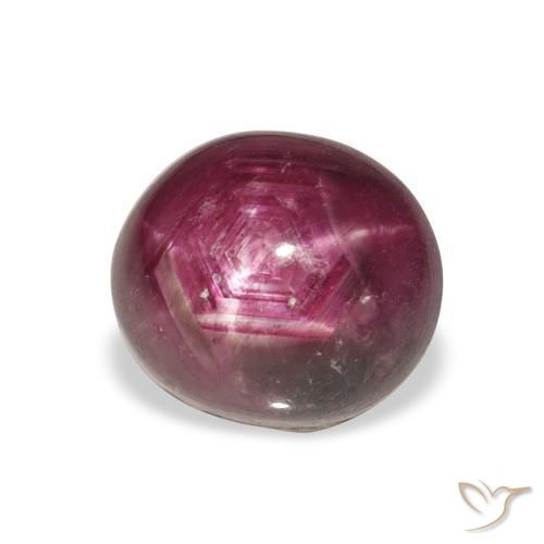 rubi estrela Roxo rosado Natural 6.39ct, oval, Opaco