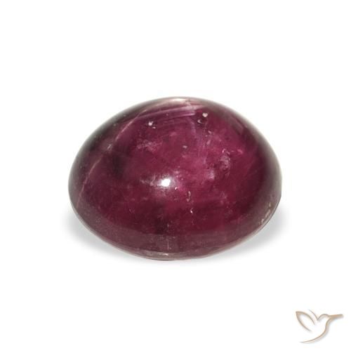 rubi estrela Roxo rosado Natural 6.39ct, oval, Opaco
