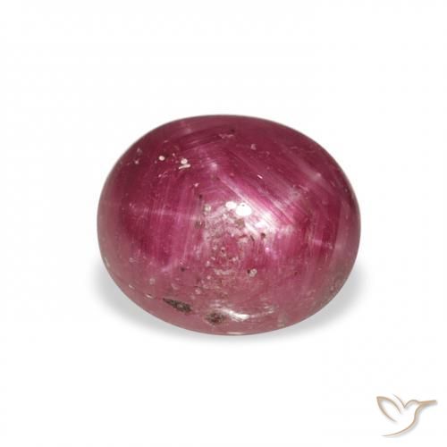 3.43ct Natural Baga Rosa Roxa rubi estrela, oval, Opaco