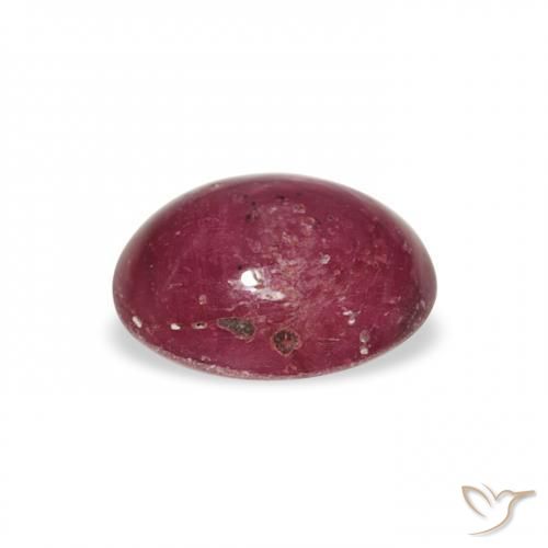 rubi estrela Baga Rosa Roxa Natural 3.43ct, oval, Opaco