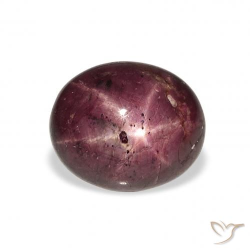 9.90ct Natural roxo avermelhado rubi estrela, oval, Opaco