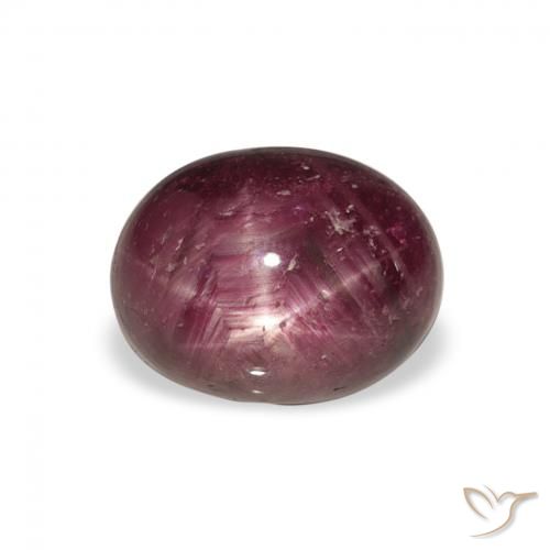 4.75ct Natural ameixa roxa rubi estrela, oval, Opaco