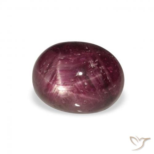 rubi estrela ameixa roxa Natural 4.75ct, oval, Opaco