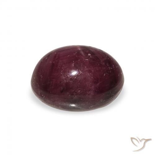 rubi estrela ameixa roxa Natural 4.75ct, oval, Opaco
