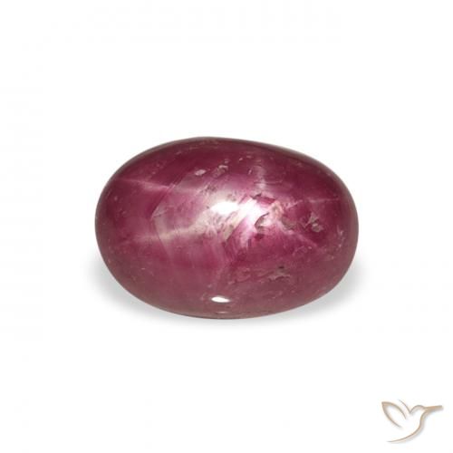2.87ct Natural Medium Light-Purple rubi estrela, oval, Opaco