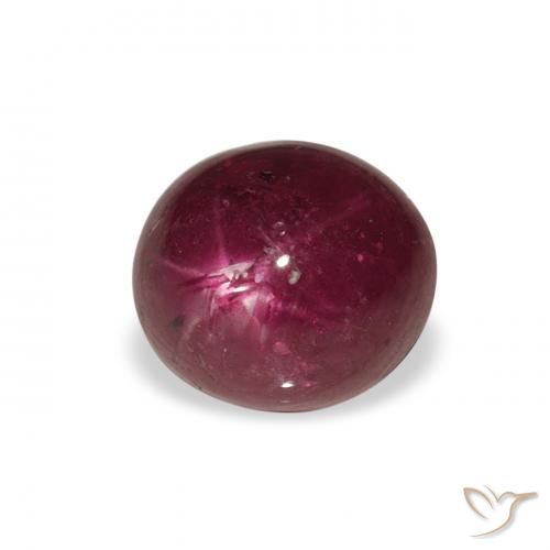 rubi estrela roxo avermelhado Natural 4.02ct, oval, Opaco