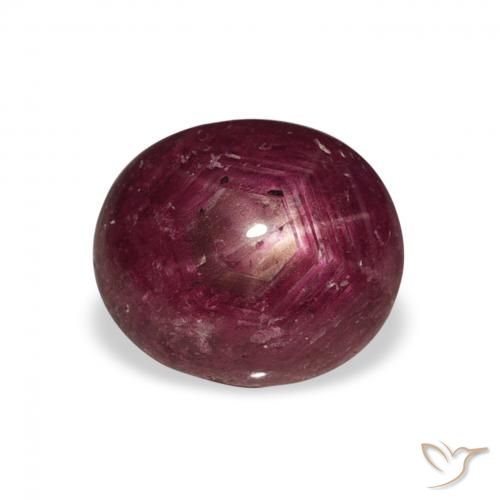 3.62ct Natural Vermelho escuro rubi estrela, oval, Opaco