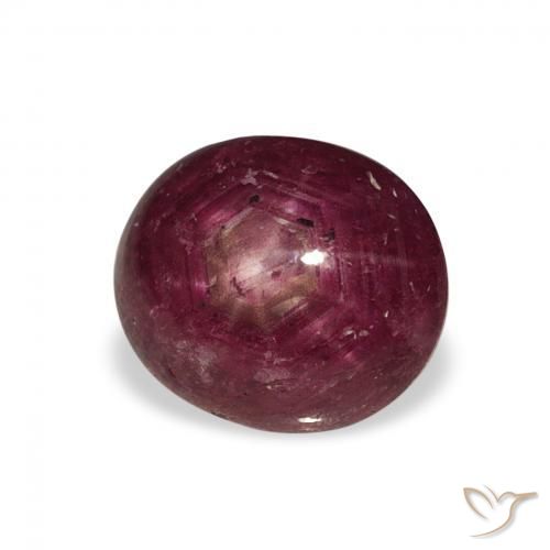rubi estrela Vermelho escuro Natural 3.62ct, oval, Opaco