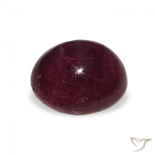 rubi estrela Vermelho escuro Natural 5.04ct, oval, Opaco