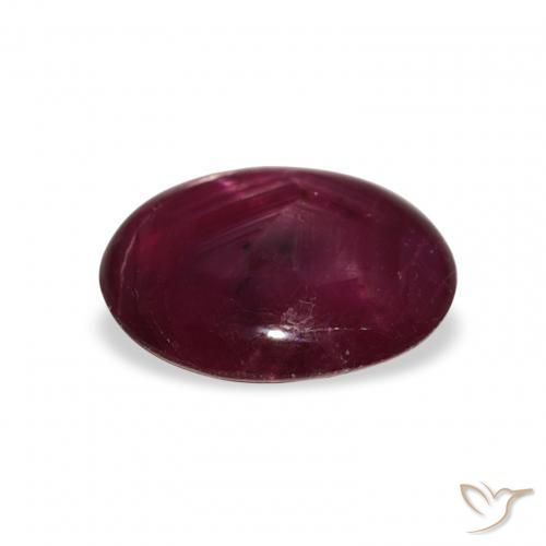 rubi estrela Vermelho escuro Natural 3.53ct, oval, Opaco