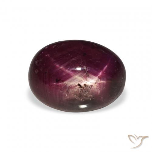 5.20ct Natural Vermelho Roxo Profundo rubi estrela, oval, Opaco