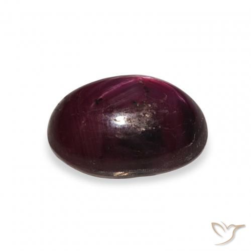 rubi estrela Vermelho Roxo Profundo Natural 5.20ct, oval, Opaco