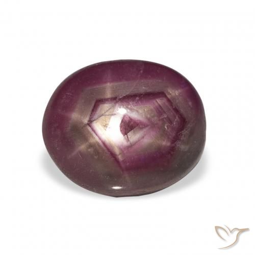 6.42ct Natural Vermelho escuro rubi estrela, oval, Opaco