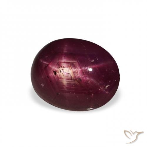 rubi estrela Vermelho escuro Natural 3.20ct, oval, Opaco