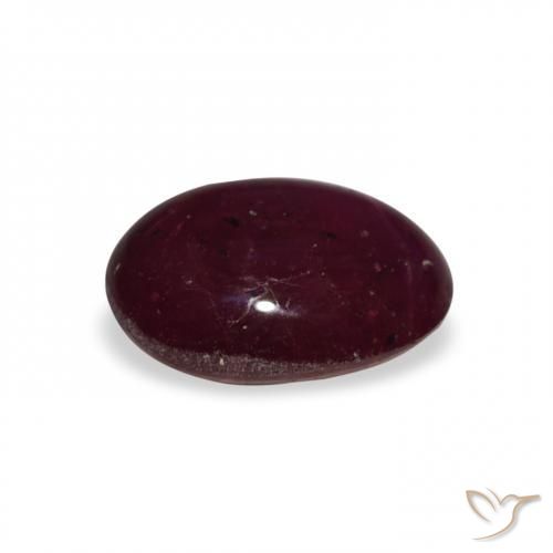 rubi estrela Vermelho escuro Natural 3.20ct, oval, Opaco