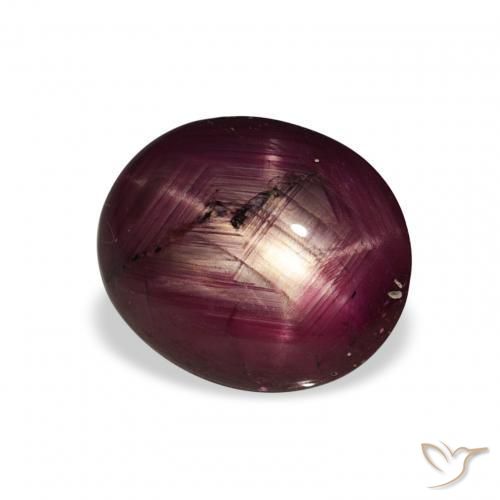 4.49ct Natural Vinho vermelho rubi estrela, oval, Opaco