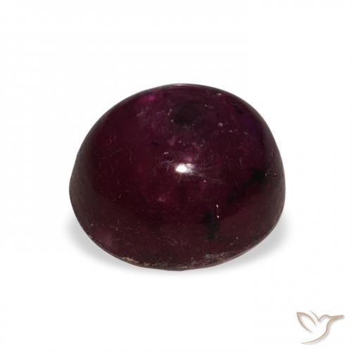 rubi estrela Vermelho escuro Natural 6.02ct, Redondo, Opaco