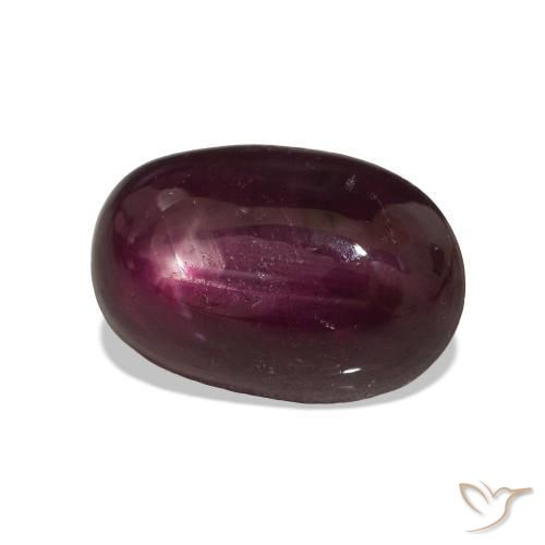 rubi estrela framboesa vermelha Natural 4.46ct, Corte Oval, Opaco