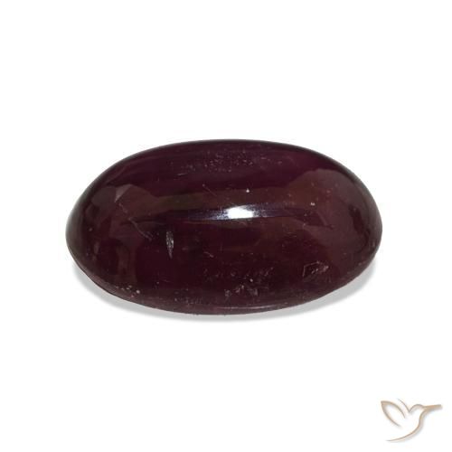rubi estrela framboesa vermelha Natural 4.46ct, Corte Oval, Opaco
