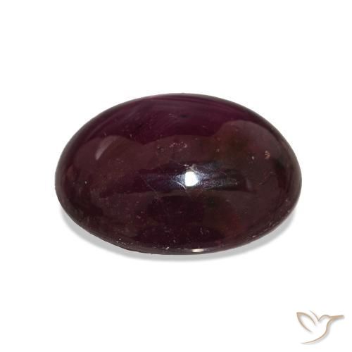 rubi estrela framboesa vermelha Natural 6.90ct, Corte Oval, Opaco