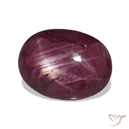 rubi estrela framboesa vermelha Natural 5.06ct, oval, Opaco