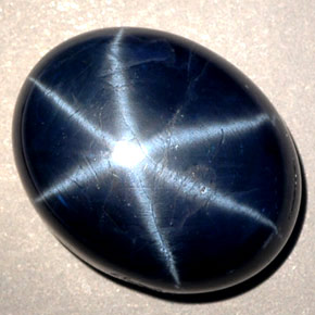 Safira Estrela Azul profundo Natural 9.13ct, Corte Oval, Opaco