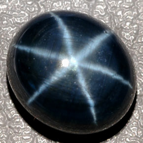 Safira estrela azul natural 12,43ct, corte oval, translúcido