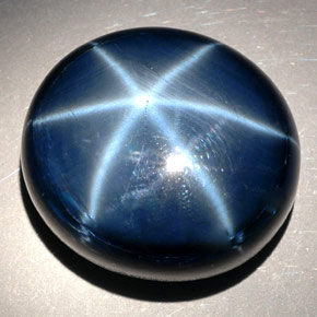 Safira estrela azul natural 78,81ct, corte oval, opaco