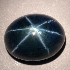 Safira Estrela Azul Natural 12.02ct, Corte Oval, Translúcido