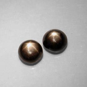 Pedras preciosas de safira estrela preto natural de  ct, corte redondo, opaco