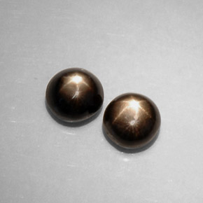 Pedras preciosas de safira estrela preto natural de  ct, corte redondo, opaco