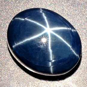 Safira Estrela Azul Natural 14.42ct, Corte Oval, Opaco
