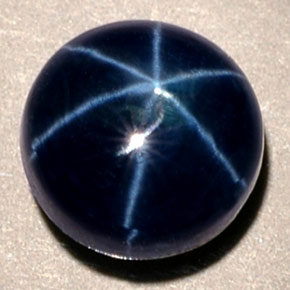 Safira estrela azul natural 1,94ct, corte redondo, translúcido