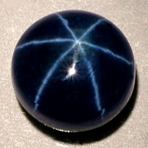 Safira estrela azul natural 1,94ct, corte redondo, translúcido