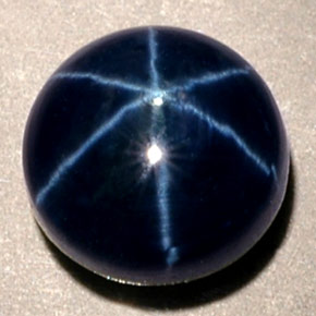 Safira estrela azul natural 1,94ct, corte redondo, translúcido