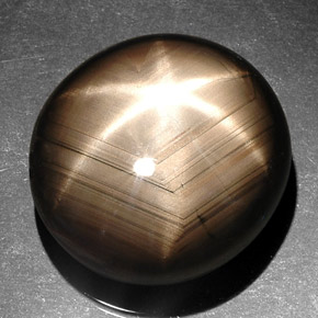 Safira estrela preto natural 41,92ct, corte oval, opaco