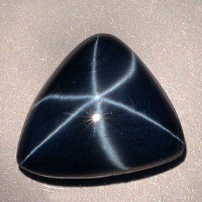 Safira Estrela Azul Natural 17.64ct, Trilhão, Opaco
