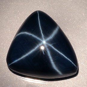 Safira Estrela Azul Natural 17.64ct, Trilhão, Opaco