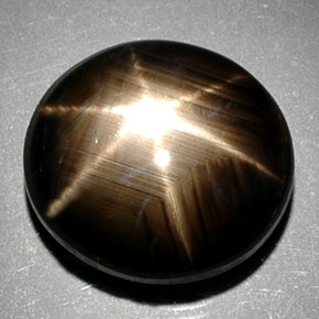 Safira estrela preto natural 10,29ct, corte oval, opaco