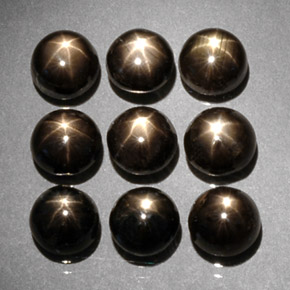 Pedras preciosas de Safira Estrela Preto natural de  ct, Corte Redondo, Opaco