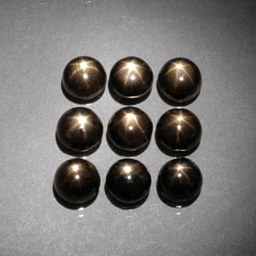 Pedras preciosas de Safira Estrela Preto natural de  ct, Corte Redondo, Opaco