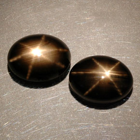 Pedras preciosas de safira estrela preto natural de  ct, corte oval, opaco