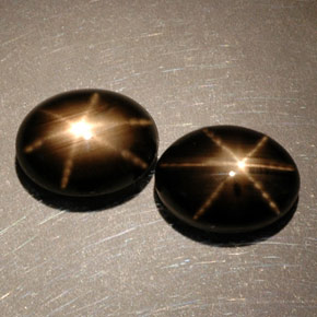 Pedras preciosas de safira estrela preto natural de  ct, corte oval, opaco
